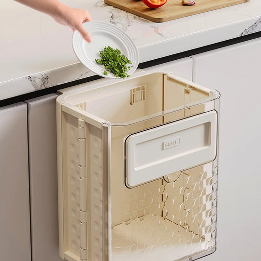 Punch-Free Kitchen Foldable Trash Can