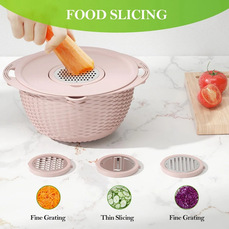 Colander With Mixing Bowl Grater Set