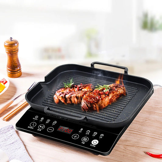 Korean Style BBQ Grill Pan With Maifan Coated Surface