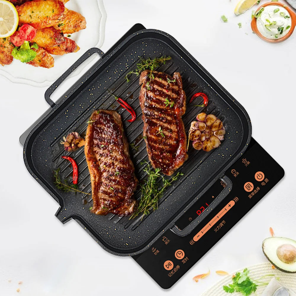 Korean Style BBQ Grill Pan With Maifan Coated Surface