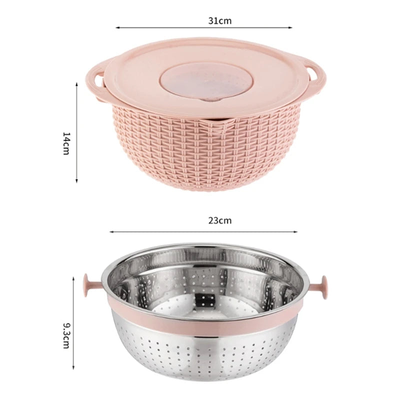 Colander With Mixing Bowl Grater Set